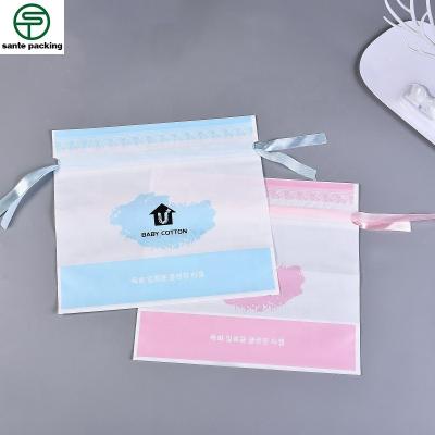 China BIODEGRADABLE Portable EVA Face Cleaning Towel Packet Drawstring Bag for sale