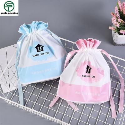 China BIODEGRADABLE Easy Hand Plastic Drawstring Bag For Cotton Towel Storage for sale