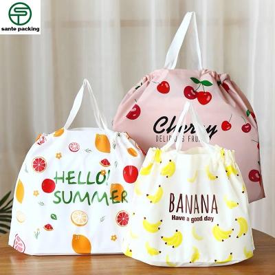 China Large capacity thickening BIODEGRADABLE drawstring bag for food packing for sale