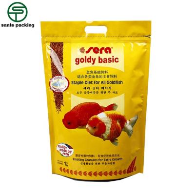 China Recyclable Aluminum Foil Stand Up Bag Pet Food Packaging Flat Bottom Zip Bags for sale