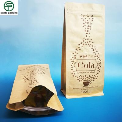 China Recyclable Price Voucher Packaging Paper Coffee Packaging Ziplock Holder Bag With Customer Print for sale