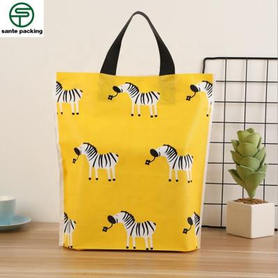 China Recyclable Biodegradable Soft Tote Buckle Handle Shopping Bag With Custom Printing Logo for sale