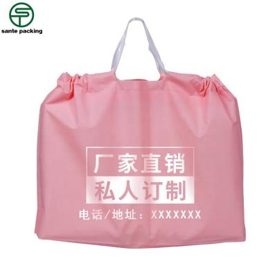 China Japan Recyclable Carry Drawstring Shopping Bag Waterproof Transparent Frosted Plastic Tablet for sale