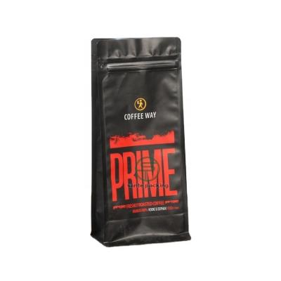 China Quad Seal Flat Bottom Recyclable Coffee Bag for sale