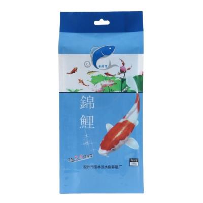 China Recyclable China Made Plastic Zipper Koi Goldfish Fish Meal Feed Packaging Bags For Fish Food for sale