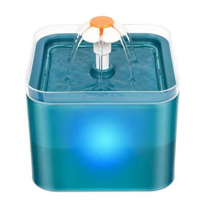 China Dropshipping 2L Automatic Dispenser LED BPA pp Free Automatic Pet Water Fountain Cat Pet Dog Fountain Water for sale