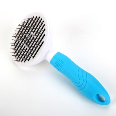 China Viable Oen Key to Self Cleaning Pet Hair Grooming Tool Dog Cat Shedding Hair Brush Pet Massage Comb for sale