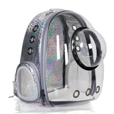 China Luxury Breathable Panoramic Transparent Outdoor Travel Pet Carrier Bag Cat Dog Backpack Breathable For Pet for sale