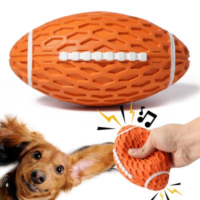 China Squeaky Exercising Dog Cat Pet Toy Durable Solid Rubber Ball Pet Dropshipping Toy Molar Teeth Cleaning Chewing for sale