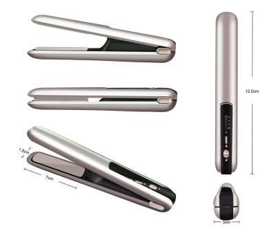 China Household WIRELESS Flat Iron USB Hair Straightener Beard Straightener with Rechargeable Battery for sale