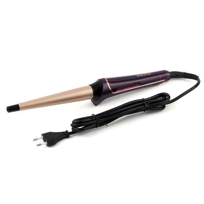 China Wave Hair Curling 2021 New Private Label LCD Hair Curler Round 10-28MM Rose Gold Titanium Barrel Super Slim Wand Curling Iron for sale