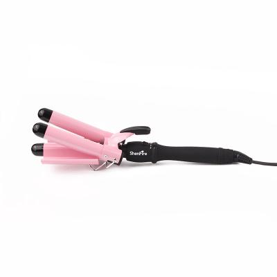 China Hair Curling Machine Three-tube Curling Iron Hair Curling Machine Chinese Luster 2020 Big Egg Roll Three-stick Ceramic Stick Croquette Hair Curler Machine for sale