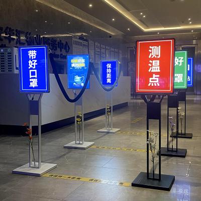 China Eco-friendly Floor Standing Led Stand Alone Advertising Digital Billboard Led Poster Stand Light Indoor / Outdoor Advertising Billboard for sale