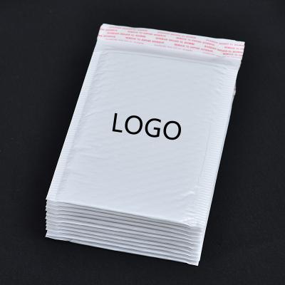 China Factory Wholesale Price Strong Adhesive White Padded Envelopes Bubble Mailer Poly Matte White Bubble Mailer Envelope Packaging Ad for sale