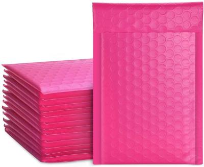 China Various Stock Size Eco Colorful Printing Wholesale Pink Plastic Strong Adhesive Custom Bubble Mailers Bubble Bag Packing Envelopes for sale