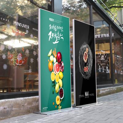 China Eco-friendly aluminum white aluminum windprove door frame banner display exhibition stand frame door shape foldable banner stand for sale