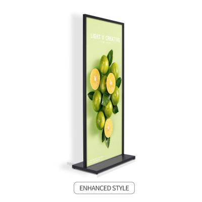 China Hot Sale Four Posts Customized Outdoor Vertical Billboard Customized Double Sided Magnetic Ultrathin Floor-Mount for sale