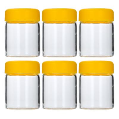 China Stocked Kitchen 6 Pieces Borosilicate Airtight Lid Food Storage Glass Spice Jars Glass Storage Containers for sale