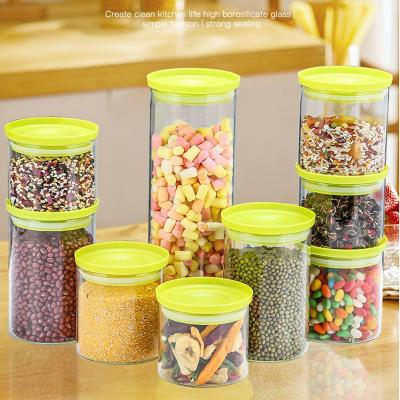 China Freshness Keeping Home and Kitchen Organizer Kitchen Food Storage Containers Jar Airtight Glass Storage Containers for sale