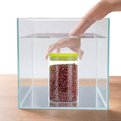 China Wholesale Freshness Storage High Borosilicate Waterproof Airtight Glass Jar With Lid Kitchen Dried Fruit Cereal Storage Glass Jars for sale