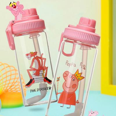 China Prodcued Factory Wholesale Bpa Free Sustainable Custom Kids Cute Water Bottle With Straw for sale