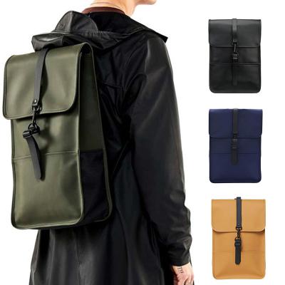 China With Logo USB Logo Leisure Travel Modern Men Women Vegan Custom Slim Casual Slim Leather Computer Laptop Backpack for sale