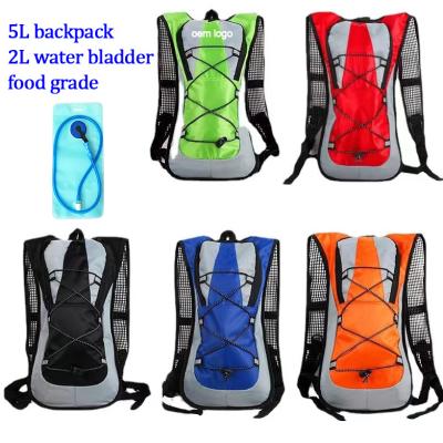 China With USB Travel Bicycle Backpack Water Bag Custom Hydration Pack Colorful Rising Running Recycling Hydration Backpack With Water Bladder for sale