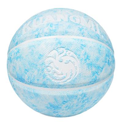 China Application size7 ice and fire design PU Kuangmi basketball color basketball indoor and outdoor basketball for sale