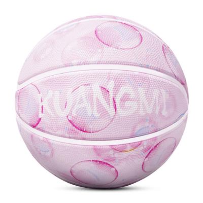 China Application size5 color basketball of Kuangmi indoor and outdoor children's basketball color rubber basketball for sale