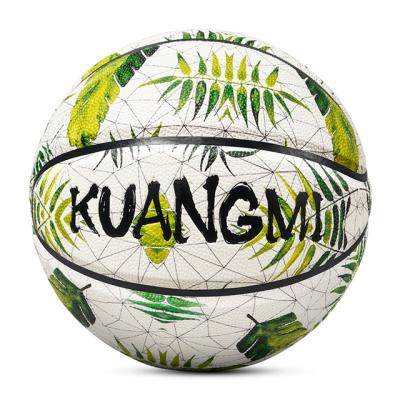 China Application size7 PU Kuangmi basketball color basketball indoor and outdoor luminous basketball for sale