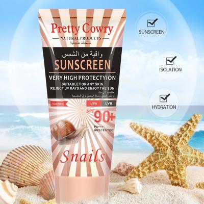 China Sunblock Private Label Sun Block Screen Natural Moisturizer Whitening SPF 90 Organic Screen for sale