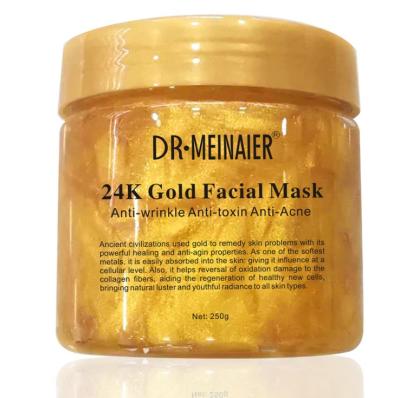 China Private Label OEM 24K Gold Face Nutrition Moisturizer And Moisture Mask Gel For Skin Care 250g for sale