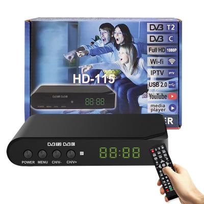 China High Quality Home HD Digital TV Dvbt2 TV Set Top Box Support WiFi Youtube HD-115A for sale