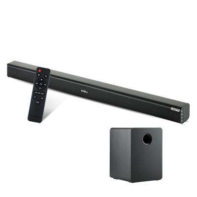 China Mini System Portable Wireless BT Simple 3D Sound Bar Surround SoundBar System For TV With Wired Subwoofer for sale