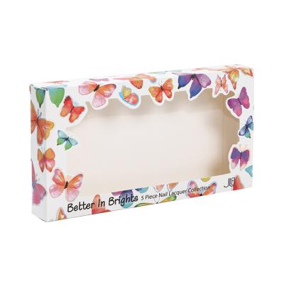 China Recycled Materials Coated Cardboard Gift Box White Card PVC Window Box Folding Underwear Packaging Paper Printing Packaging for sale