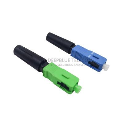 China Fiber Optic Termination FTTH Fiber optic fast connector APC UPC field easy installation SC SM connector for sale