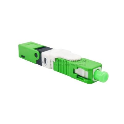 China Fiber Optic Termination Fiber optic SC APC FTTH fast connector manufacturer oneclick cold fast connector for sale