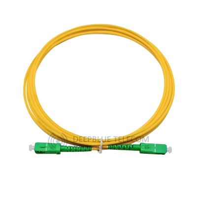 China FTTH FTTxFTTB Network FTTH Fiber optic SC APC to SC APC Simplex Single Mode patch cord for sale