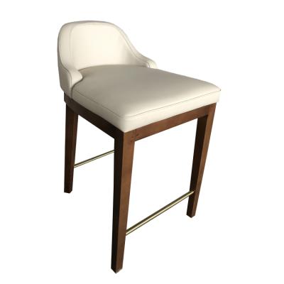 China Modern Bar Chairs Scullery Leather Fabric Stool Modern Wooden High Stools Cheap Bar Chairs for sale