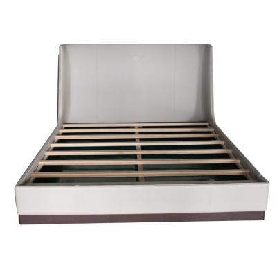 China (Other) Bedroom Furniture Solid Wood Adjustable Frame Leather Soft Modern Home American Bed for sale