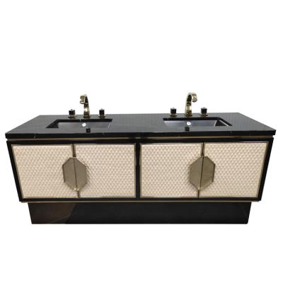 China Modern Luxury Modern Bathroom Marble Cabinet Wash Basin Sink for sale