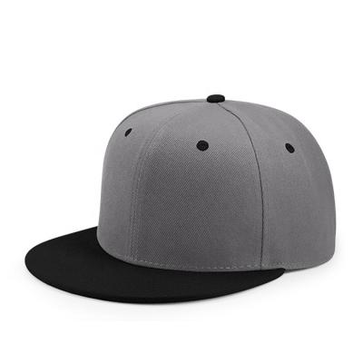 China JOINT Wholesale Custom Gray And Black Embroidery Super Fit Stocking Flat Peaked Snapback Hat for sale