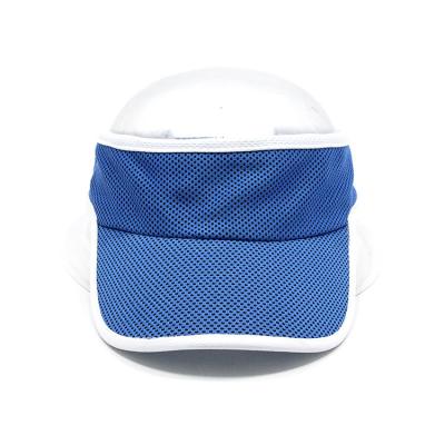 China COMMON Custom Polyester Blue Sun Visor Caps Blank Top Cap Blank For Sports for sale