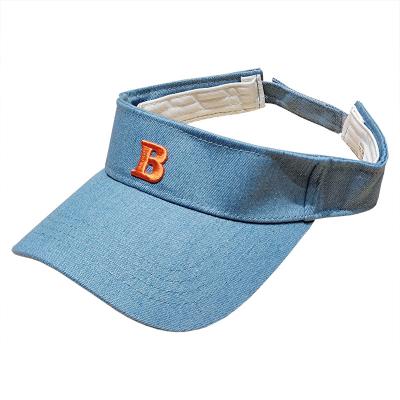 China COMMON Wholesale Cowboy Cotton Visor Caps with 3D Embroidered Hat and Cap for sale