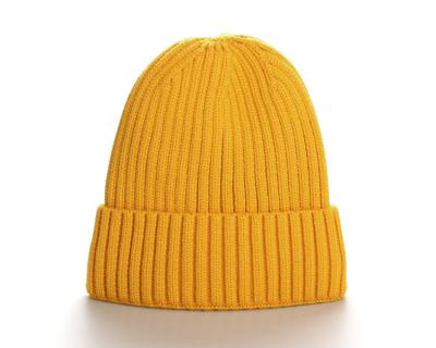 China Wholesale JOINT Yellow Thicken Knitted Beanie Hat For Men Women Winter Beanie Hat for sale