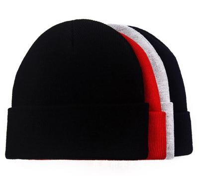 China Winter Customized COMMON 100% Cotton Beanie Hats With Custom Embroidery Logo Ribbed Beanie for sale