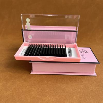 China Natural Long In Stock 0.03 D Loop 15mm Volume Eyelash Extension Trays Professional Mega Matte Black Cashmere Lashes With Mega Private Label for sale