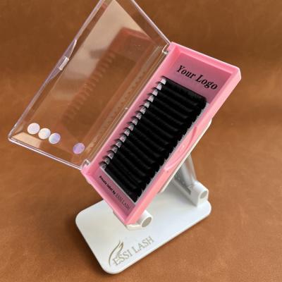 China Long Natural Wholesale Pink Private Label Boxes Russian Mega Volume Eyelash Extension Lash Trays Cashmere Matte Dark Lashes for sale