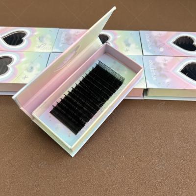 China Full Volume ESSI LASH Automatic Bloom Easy Fanning Eyelash Extension Super Soft Darkest High Quality Lashes for sale