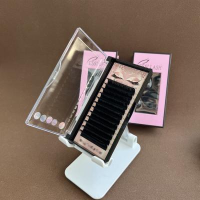 China OEM 0.05 0.07 Natural Custom Cashmere C CC D Dual Density Long Bunching Curl 0.07 0.07 Korea Fan Easy Eyelash Extensions In Stock for sale